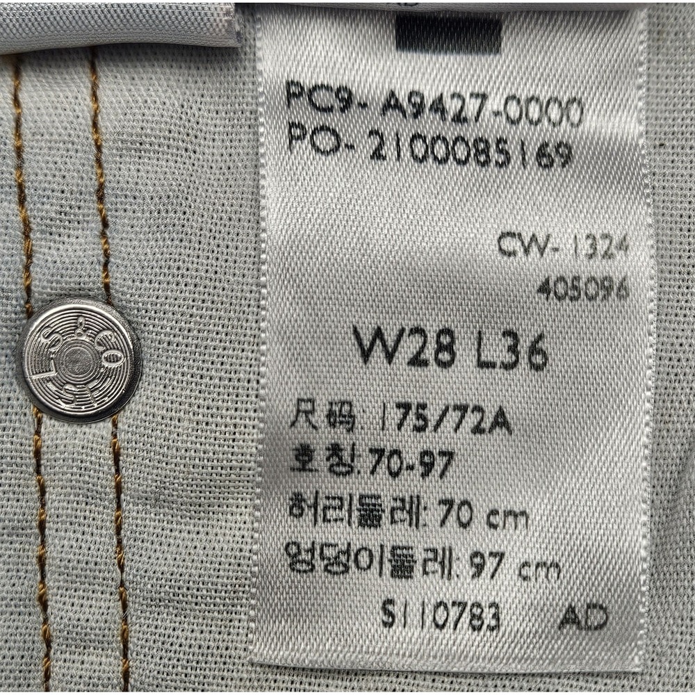 Levis 501 '90s Cuff Straight Selvedge Denim Jeans 28x36 Rinsey Rinse Button Fly - Picture 6 of 16